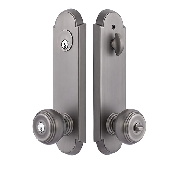 Emtek Brass Tubular Two-Point Lockset - Annapolis With Providence Knob