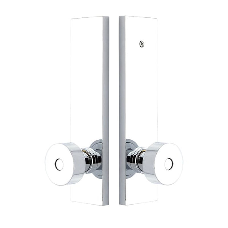 Emtek Brass Tubular Single Point Lockset - Modern Rectangular With Hanover Lever