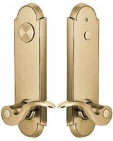 Emtek Brass Tubular Two-Point Lockset - Annapolis With Cortina Lever