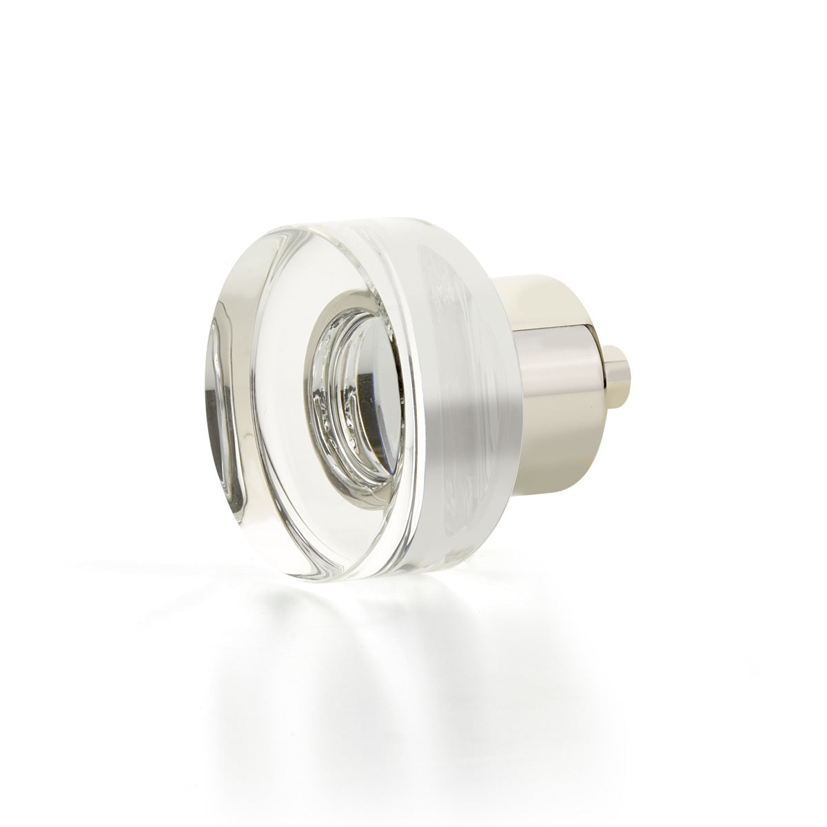 Schaub City Lights Round Disc Glass Knob - City Lights Collection
