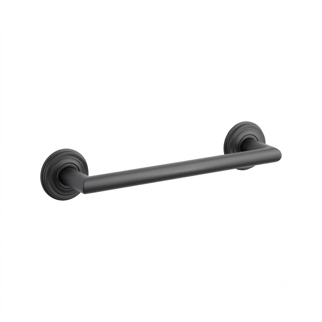 Emtek Modern Tubular Brass Towel Bar - Large Rosette