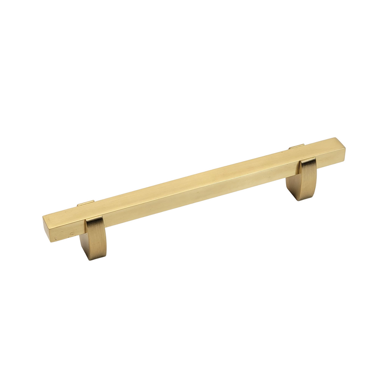 Wide Two Tone Curvy Legged Handle - Brushed Gold Base 765