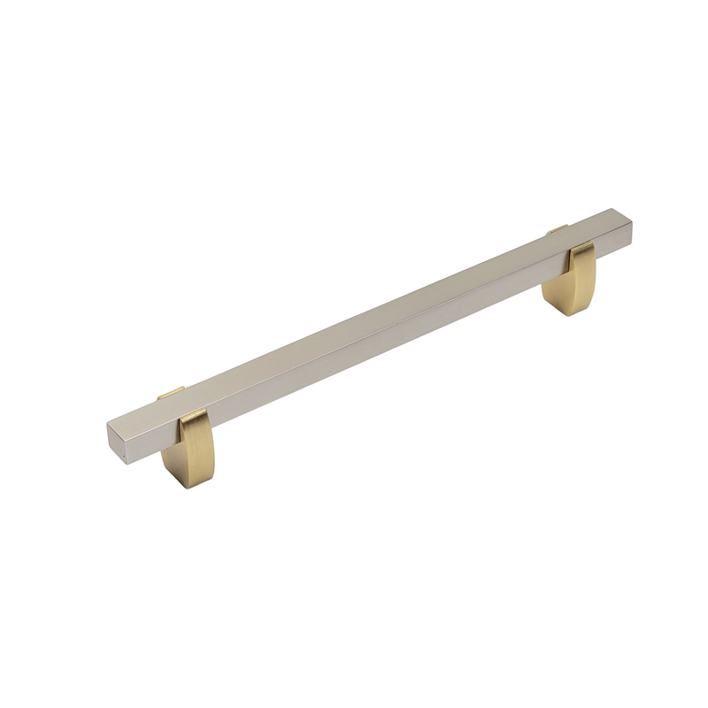 Wide Two Tone Curvy Legged Handle - Brushed Gold Base 765