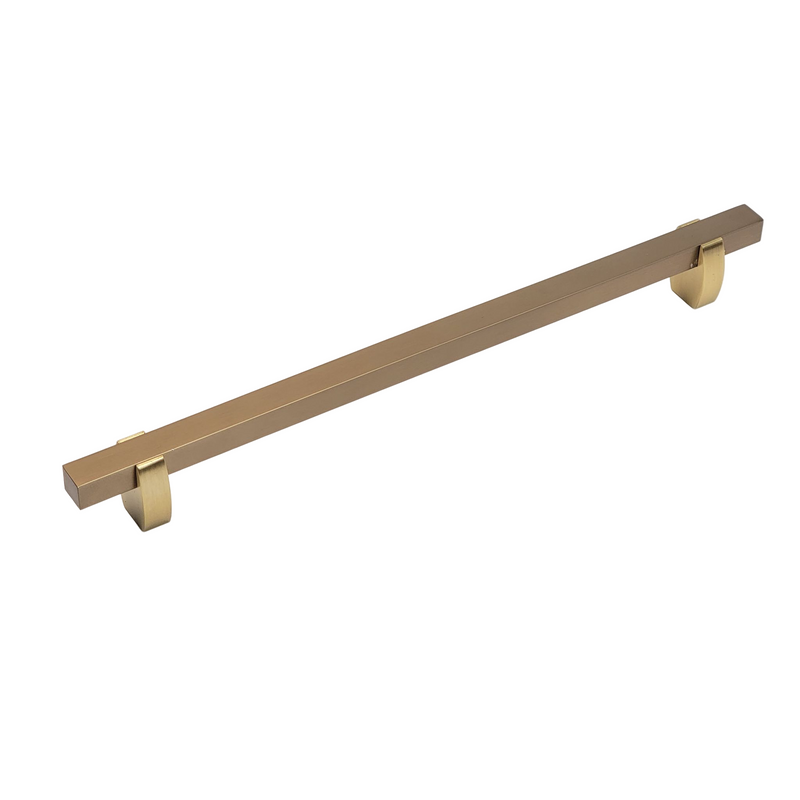 Wide Two Tone Curvy Legged Handle - Brushed Gold Base 765