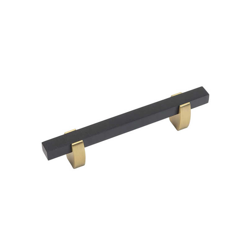 Wide Two Tone Curvy Legged Handle - Brushed Gold Base 765