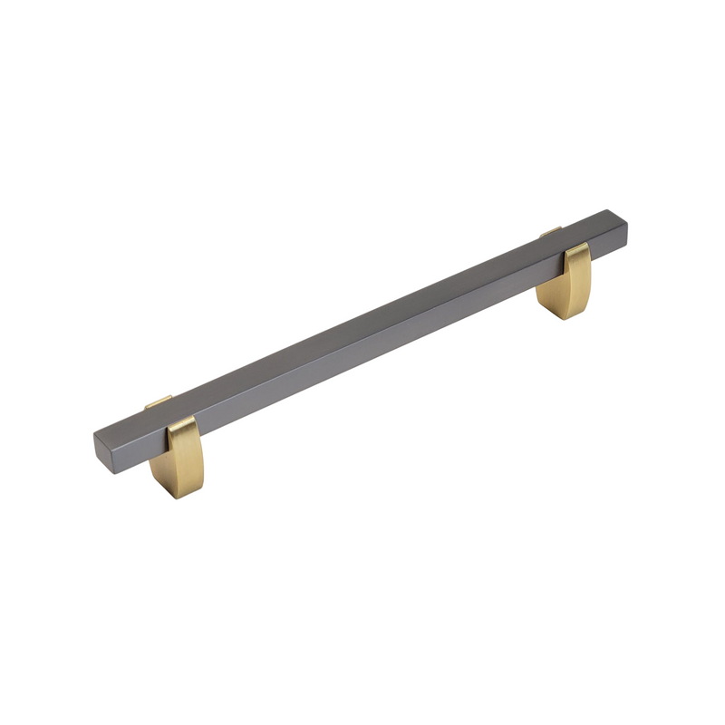 Wide Two Tone Curvy Legged Handle - Brushed Gold Base 765