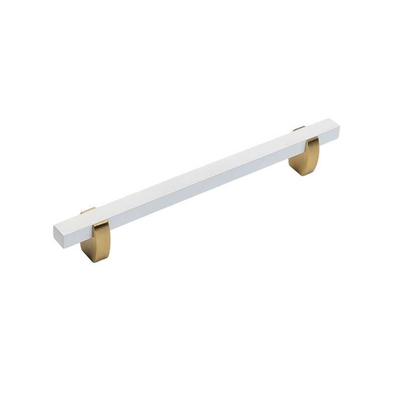 Wide Two Tone Curvy Legged Handle - Brushed Gold Base 765