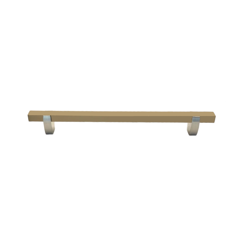 Wide Two Tone Curvy Legged Handle - Brushed Nickel Base 765