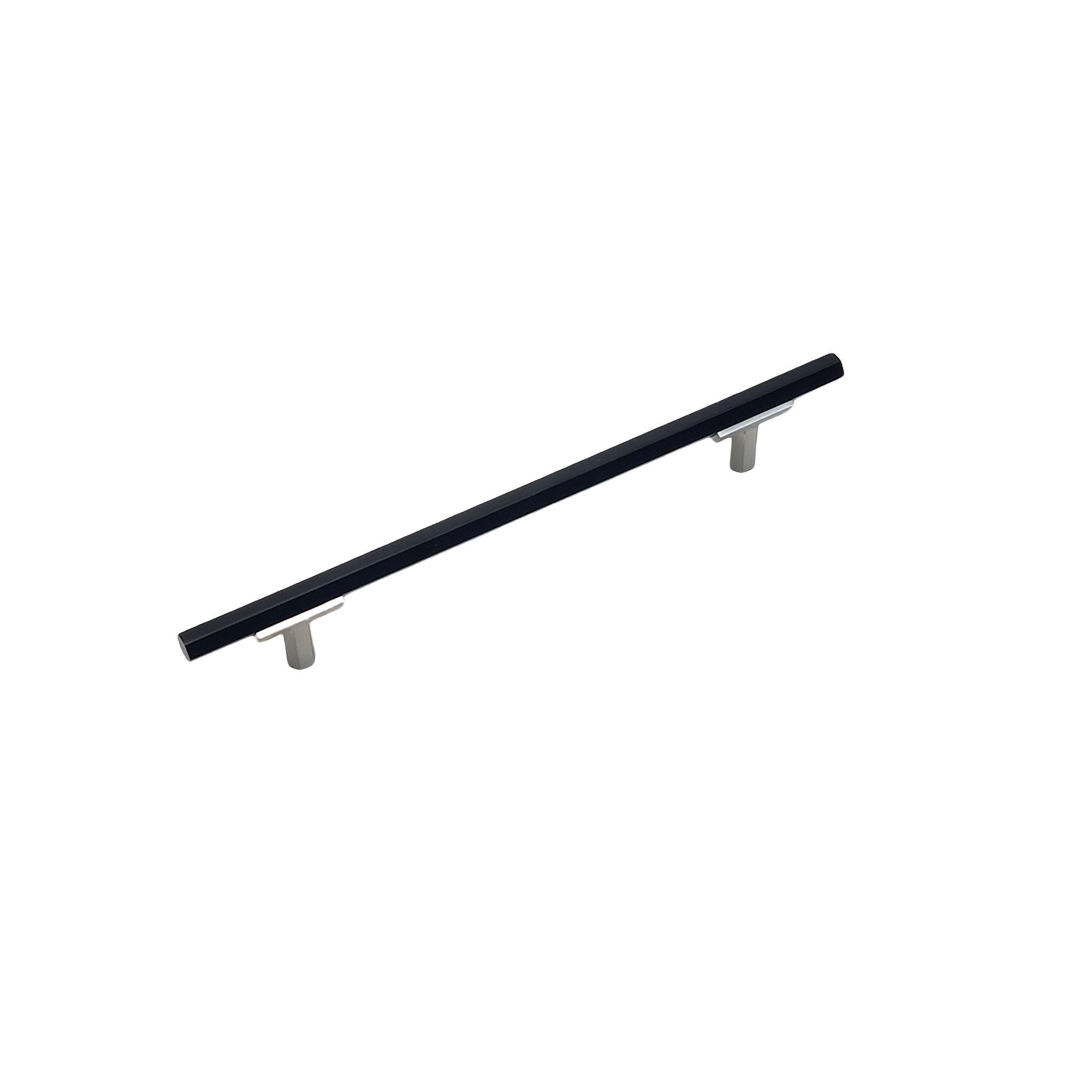 776- Brushed Nickel Stem with Matte Black Bar available in all mentioned sizes