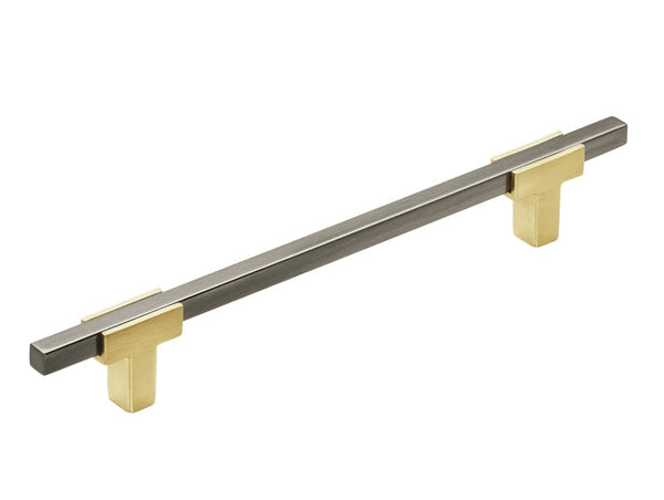 778 - brushed gold stems with titanium bar available in all mentioned sizes.