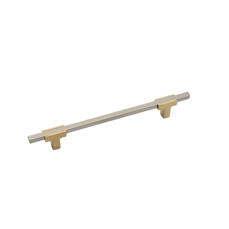 Two Tone T-Bar Handle - Brushed Gold Base 778