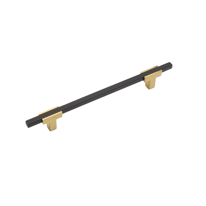 Two Tone T-Bar Handle - Brushed Gold Base 778