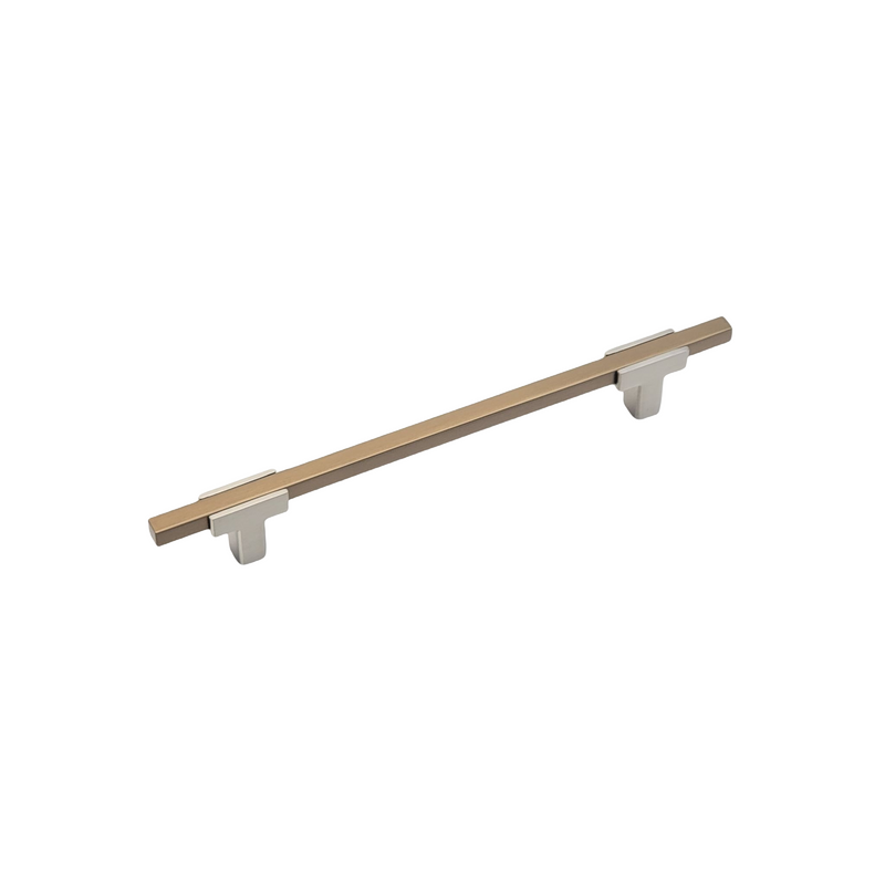 Two Tone T-Bar Handle - Brushed Nickel Base 778