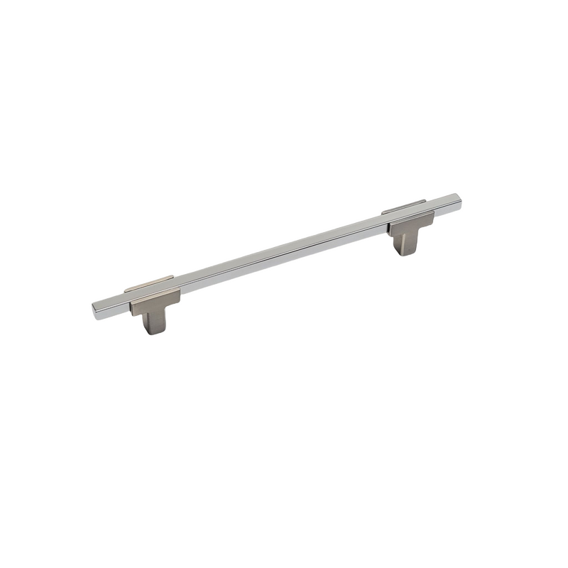 Two Tone T-Bar Handle - Brushed Nickel Base 778