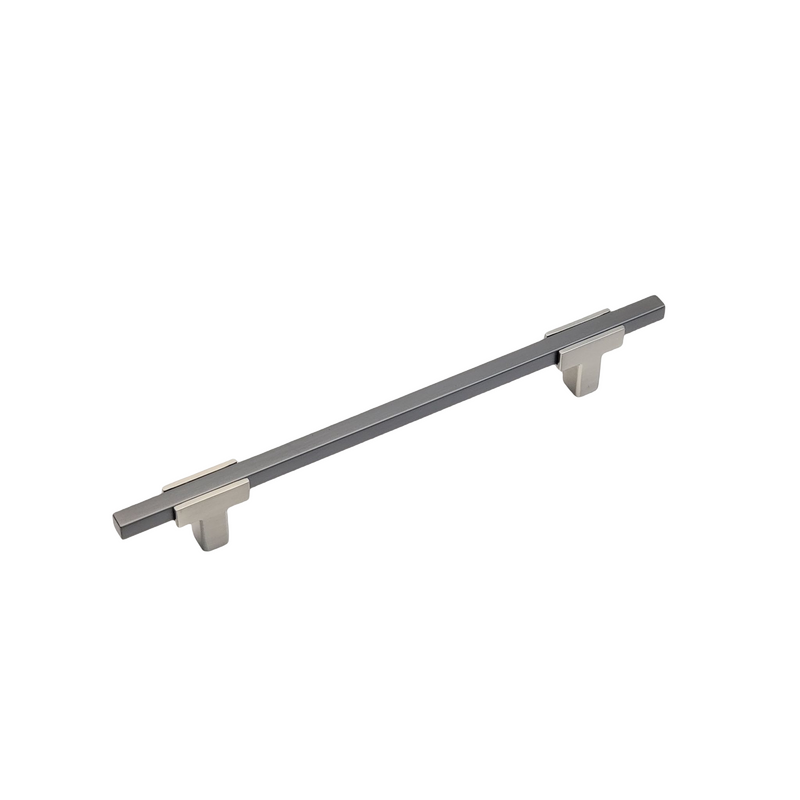 Two Tone T-Bar Handle - Brushed Nickel Base 778