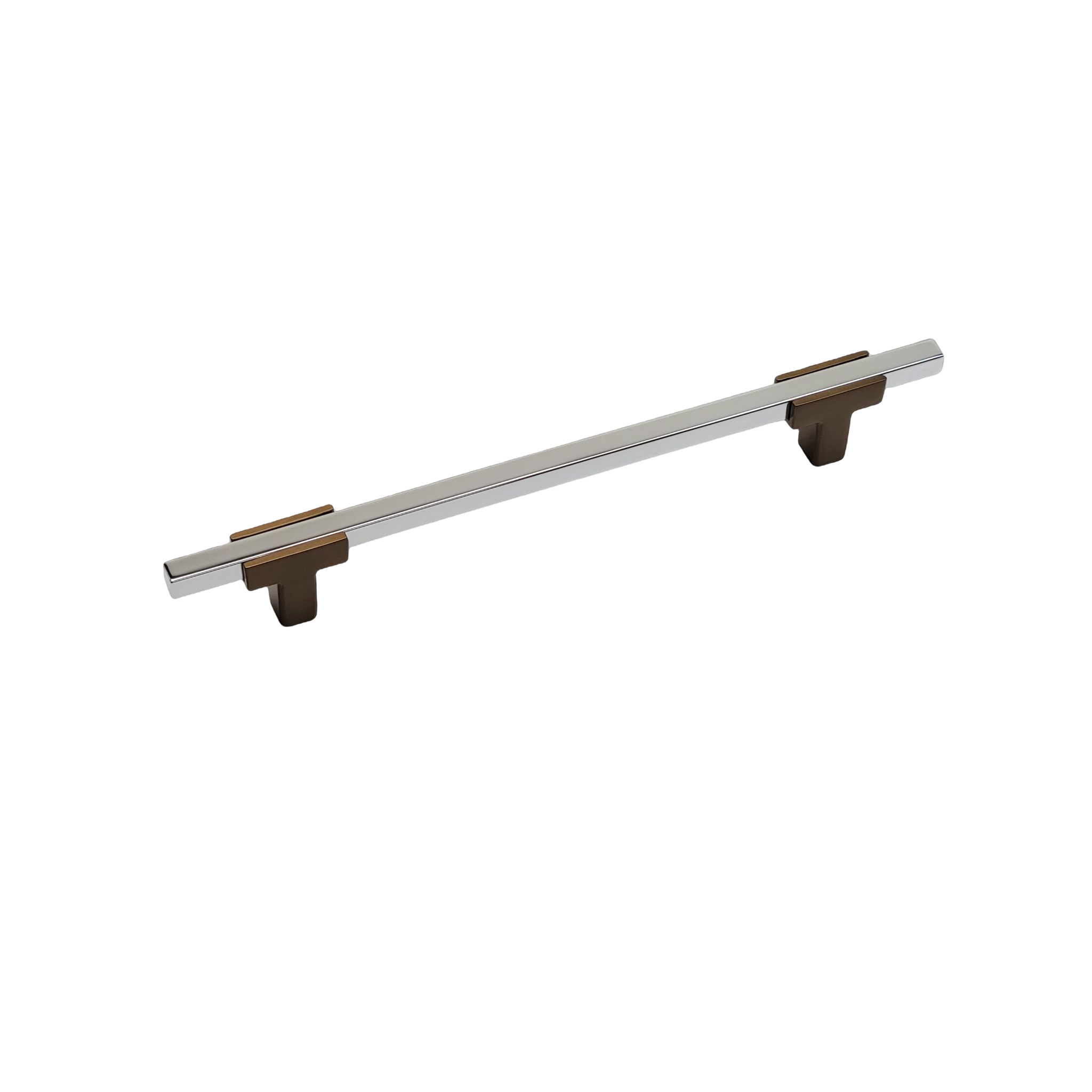 Champagne bronze stems with chrome bar available in all sizes.