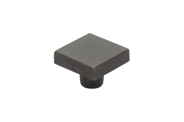 Emtek Rustic Modern Square Knob - Sandcast Bronze Collection