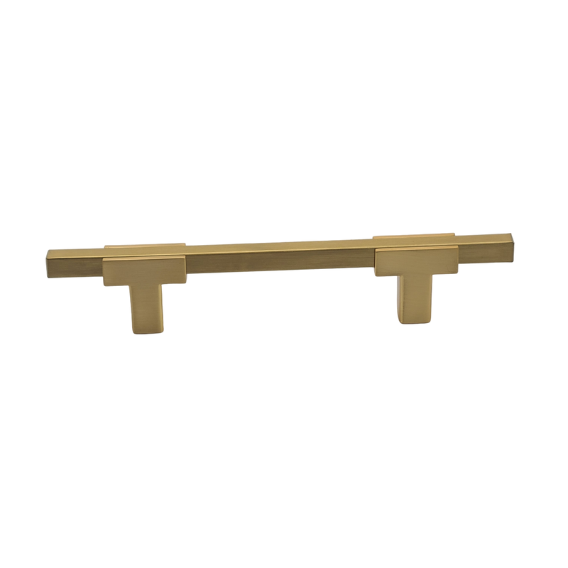 Two Tone T-Bar Handle - Brushed Gold Base 778