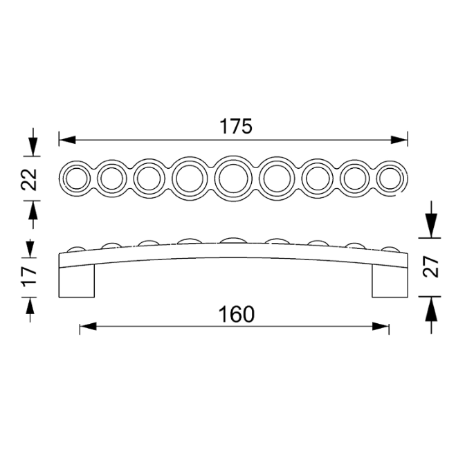 Two-Tone Bead Pull - Chrome Base 493