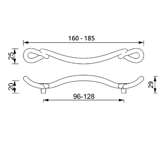 Knot Handle - Curved 285