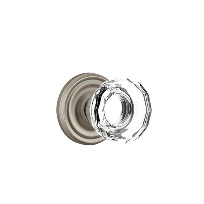 Emtek Door Handle - Lowell Glass Knob, Regular Rosette