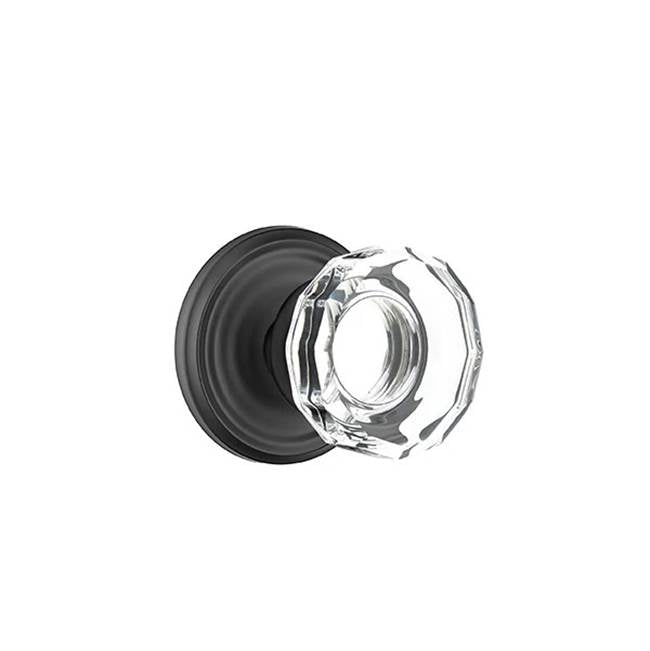 Emtek Door Handle - Lowell Glass Knob, Regular Rosette