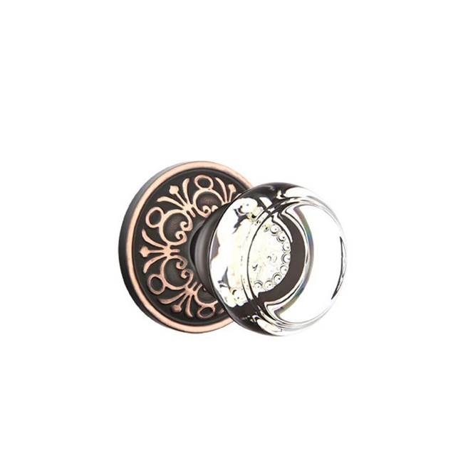 Emtek Door Handle - Georgetown Glass Knob, Lancaster Rosette