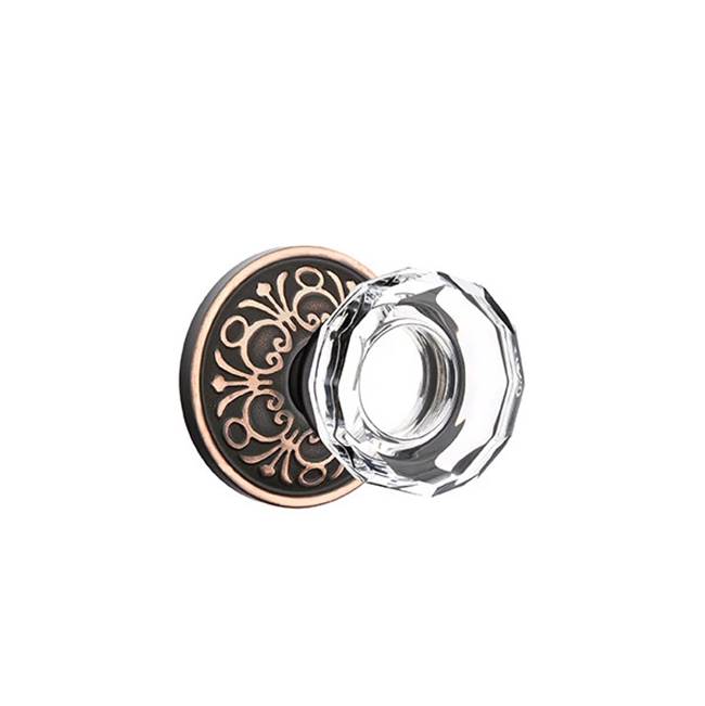 Emtek Door Handle - Lowell Glass Knob, Lancaster Rosette