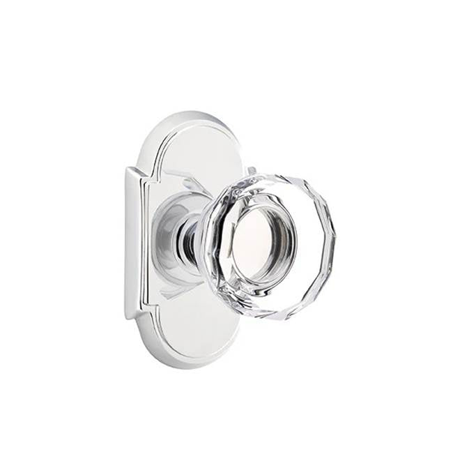 Emtek Door Handle - Lowell Glass Knob, #8 Rosette