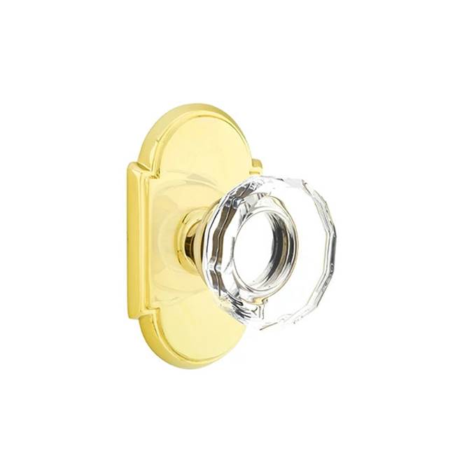 Emtek Door Handle - Lowell Glass Knob, #8 Rosette