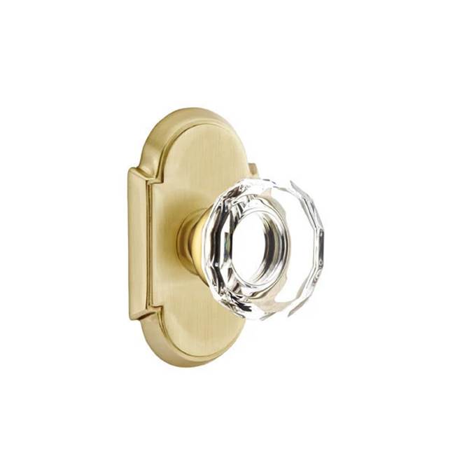Emtek Door Handle - Lowell Glass Knob, #8 Rosette