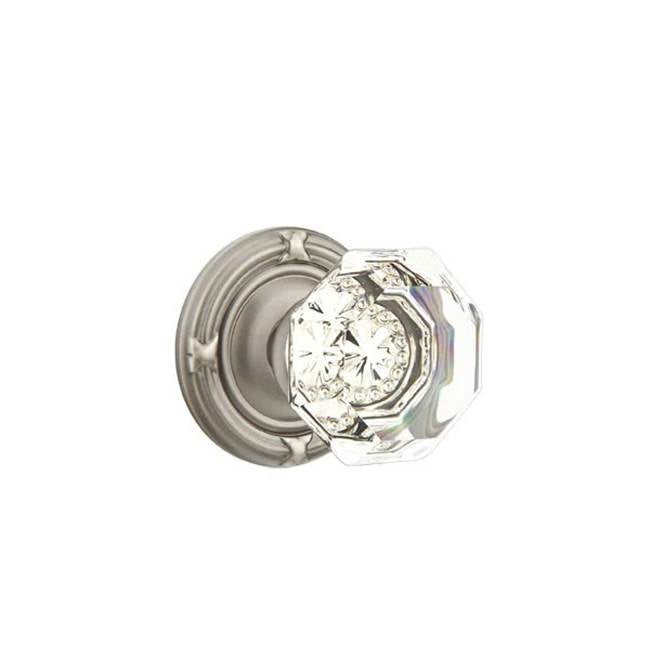 Emtek Door Handle - Old Town Glass Knob, Ribbon & Reed Rosette