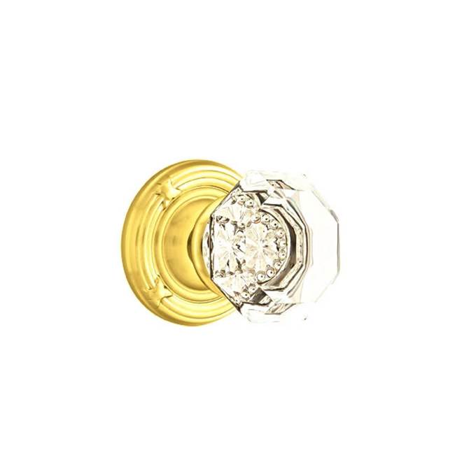 Emtek Door Handle - Old Town Glass Knob, Ribbon & Reed Rosette
