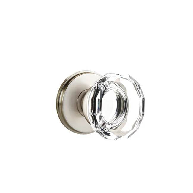 Emtek Door Handle - Lowell Glass Knob, Watford Rosette