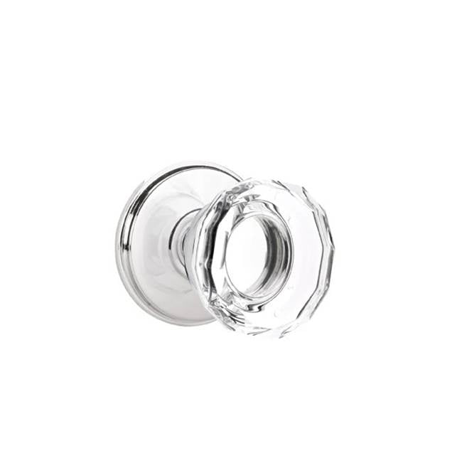 Emtek Door Handle - Lowell Glass Knob, Watford Rosette