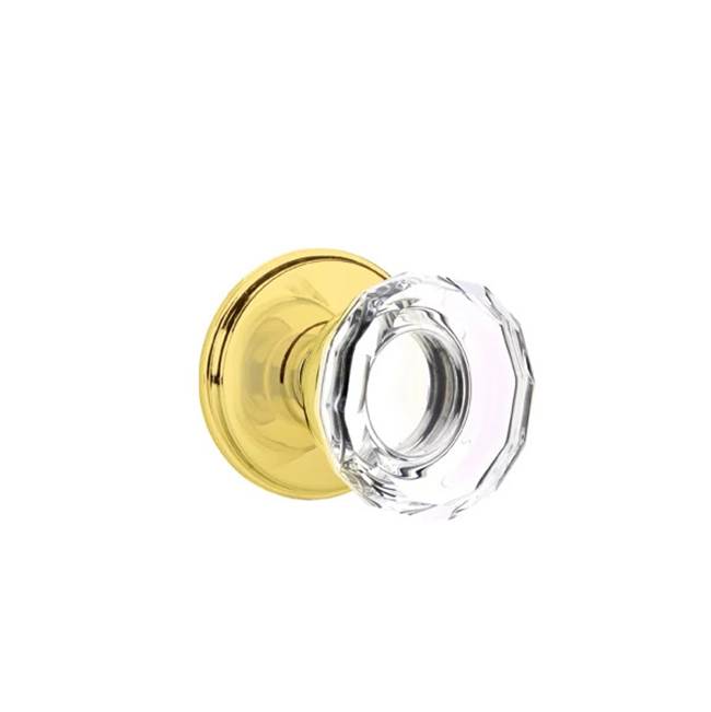 Emtek Door Handle - Lowell Glass Knob, Watford Rosette