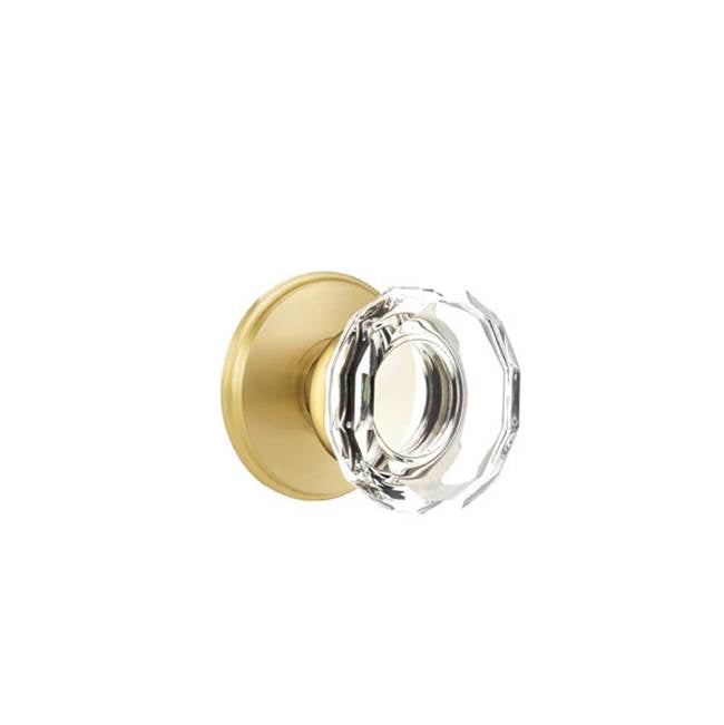 Emtek Door Handle - Lowell Glass Knob, Watford Rosette