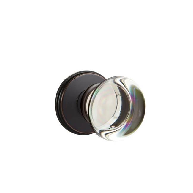 Emtek Door Handle - Providence Glass Knob, Watford Rosette