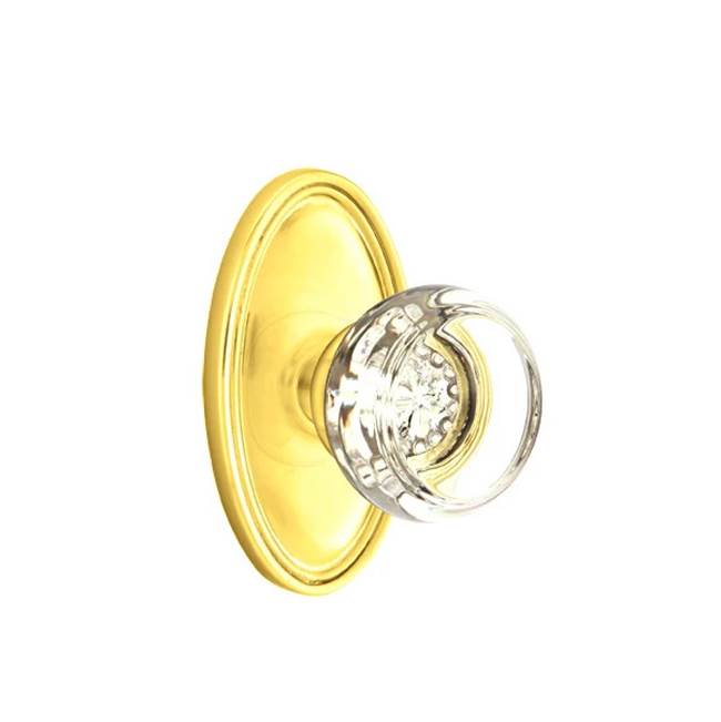 Emtek Door Handle - Georgetown Glass Knob, Oval Rosette