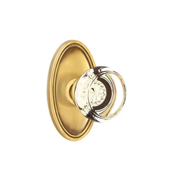 Emtek Door Handle - Georgetown Glass Knob, Oval Rosette