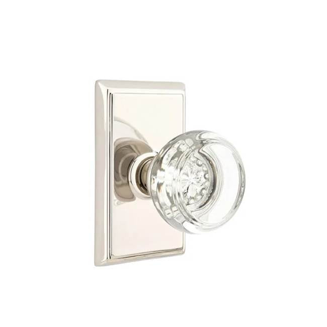 Emtek Door Handle - Georgetown Glass Knob, Rectangular Rosette