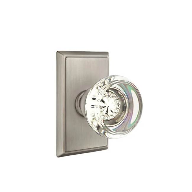 Emtek Door Handle - Georgetown Glass Knob, Rectangular Rosette