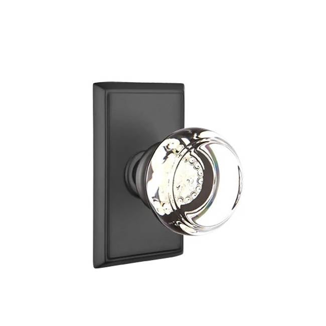Emtek Door Handle - Georgetown Glass Knob, Rectangular Rosette