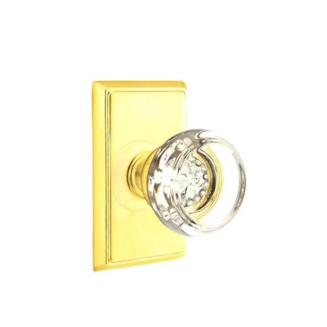 Emtek Door Handle - Georgetown Glass Knob, Rectangular Rosette