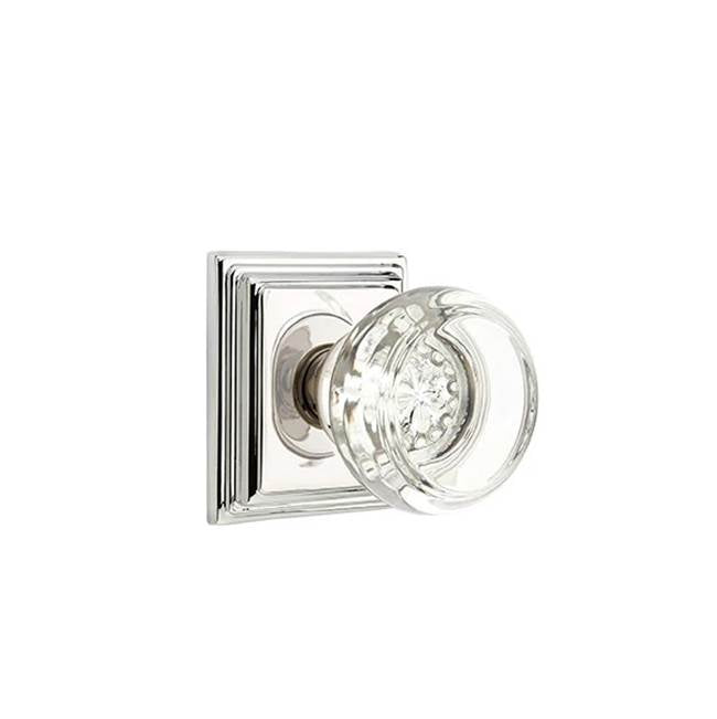 Emtek Door Handle - Georgetown Glass Knob, Wilshire Rosette