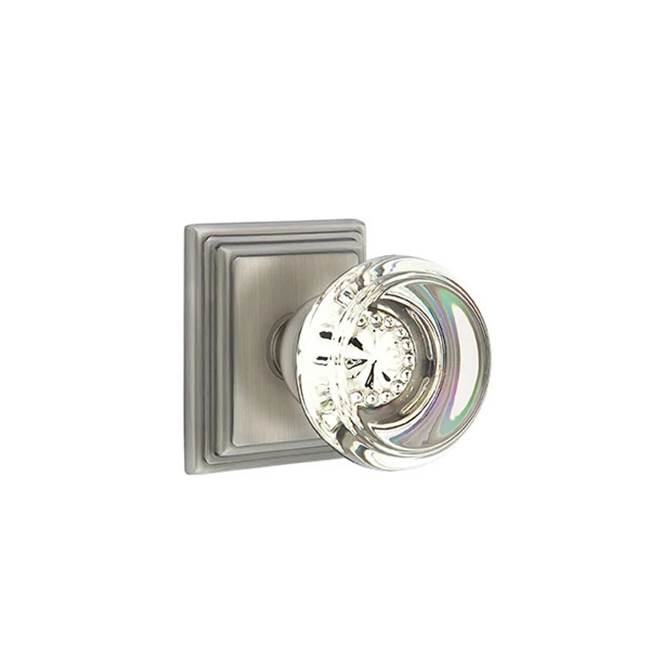 Emtek Door Handle - Georgetown Glass Knob, Wilshire Rosette