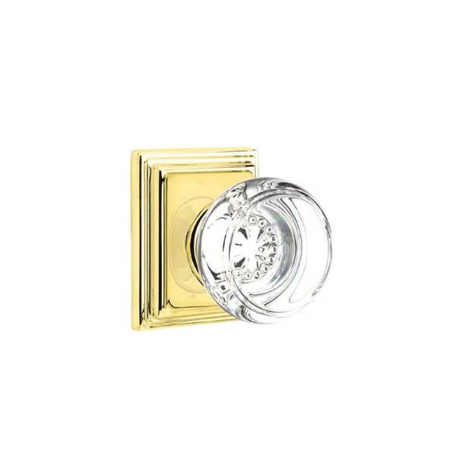 Emtek Door Handle - Georgetown Glass Knob, Wilshire Rosette