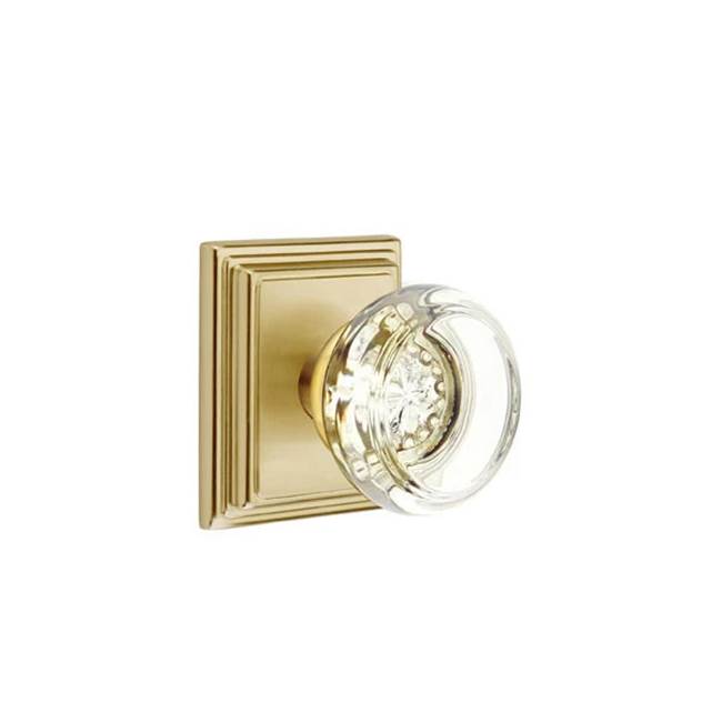 Emtek Door Handle - Georgetown Glass Knob, Wilshire Rosette