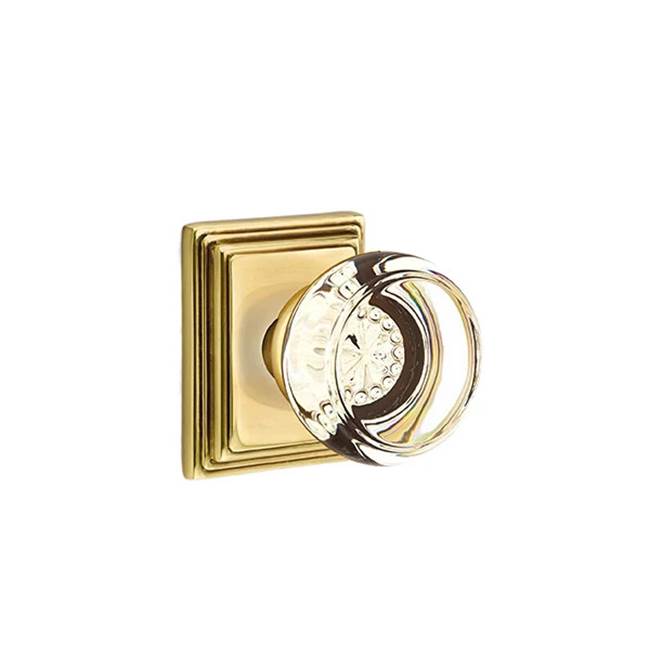 Emtek Door Handle - Georgetown Glass Knob, Wilshire Rosette