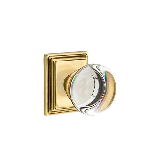 Emtek Door Handle - Providence Glass Knob, Wilshire Rosette